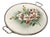 Italian Art Deco Tray in Ceramic and Metal with Flowers, 1920s For Sale