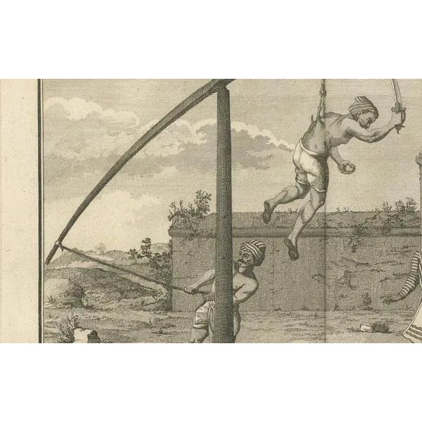 Early 19th Century Sonnerat, Hindu Hook-Swinging Ceremony in Honor of Mariamman, 1806, Engraving For Sale - Image 5 of 10