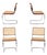 Model S32 Dining Chair with Woven Cane and Brown Wood Frame by Marcel Breuer for Thonet, 1981, Set of 4 For Sale