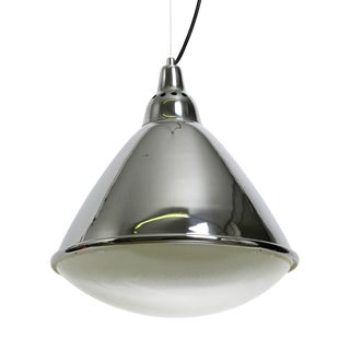 Large Pendant Lamp Headlight in Chrome-Plated Sheet Steel by Ingo Maurer, 1960s For Sale