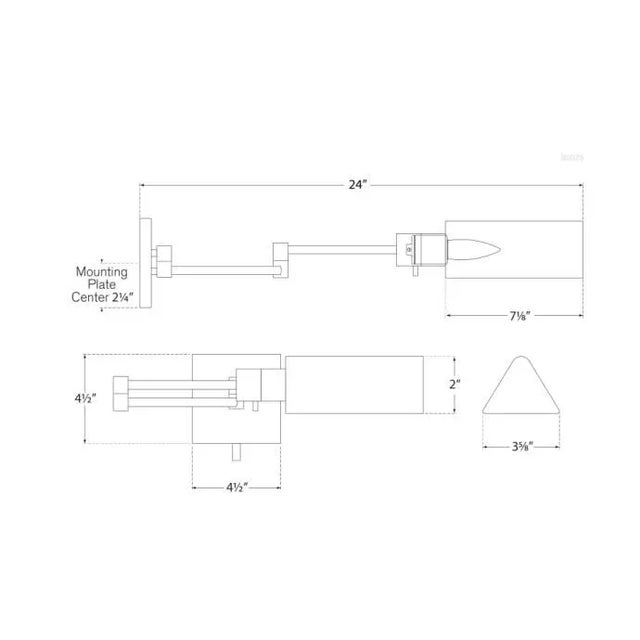 Transitional Visual Comfort Signature Studio Swing Arm Wall Light in Bronze For Sale - Image 3 of 3
