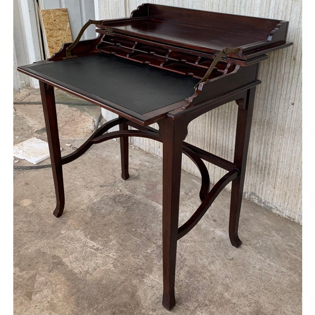 Late 19th Bureau Antique Cartonnier Sliding Top for Hidden Storage For Sale - Image 17 of 18