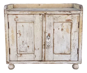 1920s Pine Painted Water Cupboard