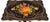 English Vintage Hand-Painted Floral Ebonized Tilt-Top Table | Scalloped Top & Pedestal Base For Sale - Image 3 of 5
