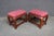 Pair of Ethan Allen Chinoiserie Style Upholstered Footstools For Sale - Image 11 of 13