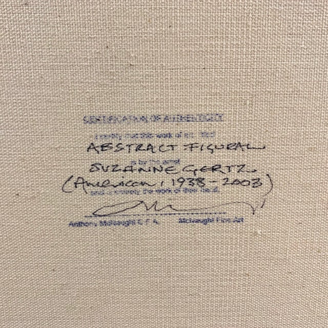'Figurative Abstract' by Suzanne Gertz, Woman Artist, Art Institute of Chicago, San Bernardino For Sale - Image 12 of 12