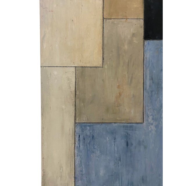 Contemporary Abstract Geometric Oil Painting by Stephen Cimini For Sale - Image 9 of 10