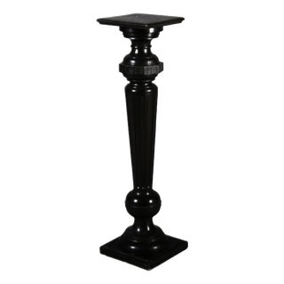 Antique Flower Column in Black, 1880 For Sale