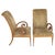 Pair of French Modern Carved Feather Scroll Arm Lounge Chairs, Style of Maison Jansen Executed in the style of Maison...