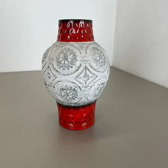 Colorful Abstract Fat Lava Pottery Vase from Bay Keramik, Germany, 1970s For Sale - Image 4 of 18