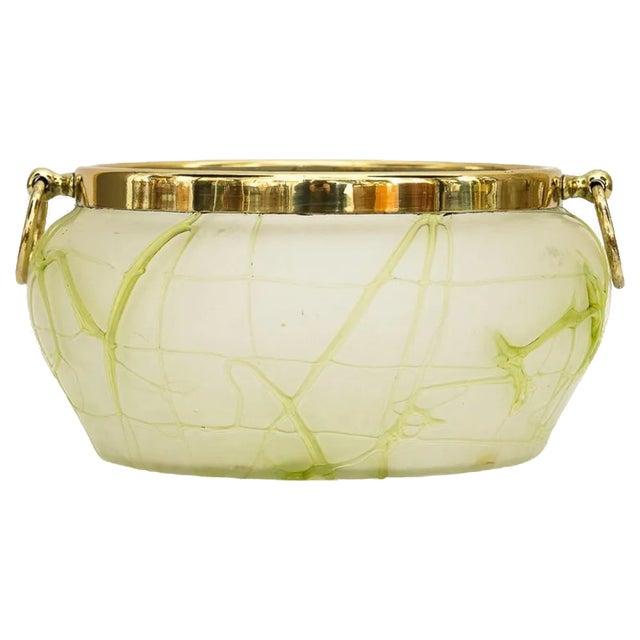 Art Deco Palme Koenig Glass Fruit Bowl, Vienna, 1920s For Sale