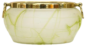 Art Deco Palme Koenig Glass Fruit Bowl, Vienna, 1920s