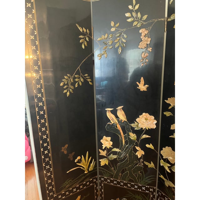 Paint Authentic Mid-Century Chinese Lacquer Divider For Sale - Image 7 of 7