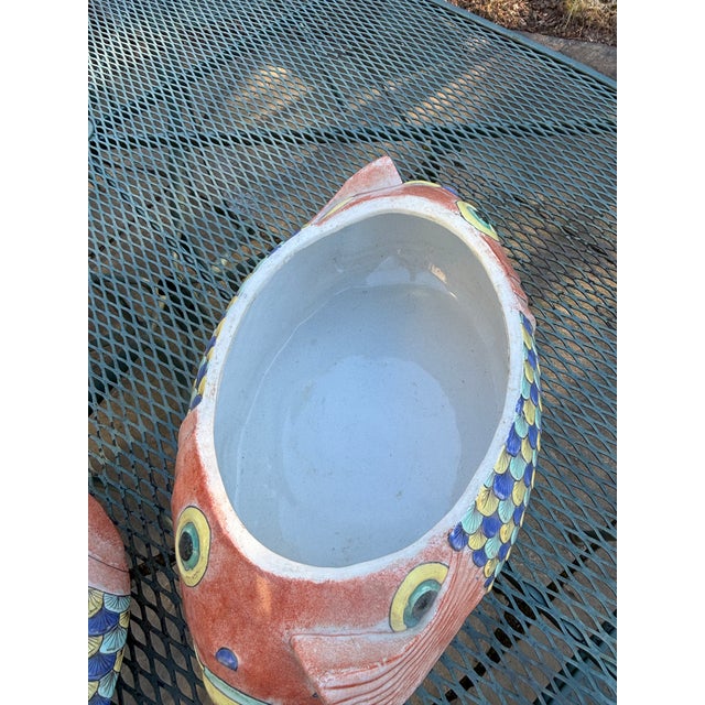 Mid 20th Century Mid 20th Century Hand Painted Koi Fish Lidded Tureen For Sale - Image 5 of 11