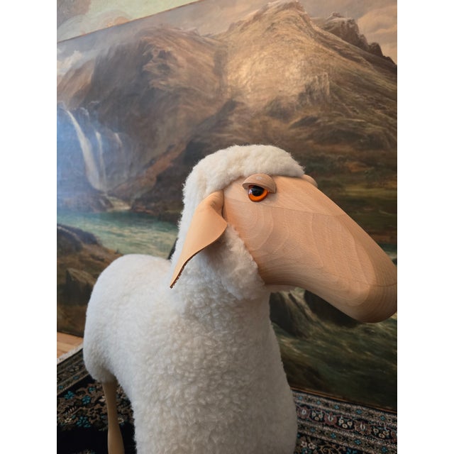 1990s Post Mid Century Sheep Figure Sculpture For Sale - Image 5 of 12