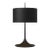 Barbara Barry by Visual Comfort Signature Spinet 26" Modern Trumpet Table Lamp in Matte Black with Black Shade For Sale