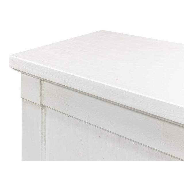 Wood Classic White Paneled Buffet, 75 Inches Wide, 15 Deep For Sale - Image 7 of 10