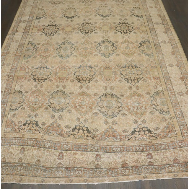 Beautiful Persian Yazd Carpetrug no. j5232 For Sale In New York - Image 6 of 9
