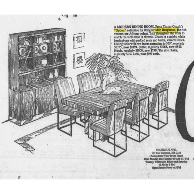 1970s Milo Baughman for Thayer Coggin 'Thin Line' Dining Chairs - Set of 6 For Sale - Image 11 of 12