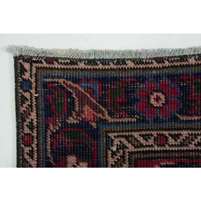 1970s Vintage Persian Handmade Wool 9x12 Red Area Rug For Sale - Image 9 of 11