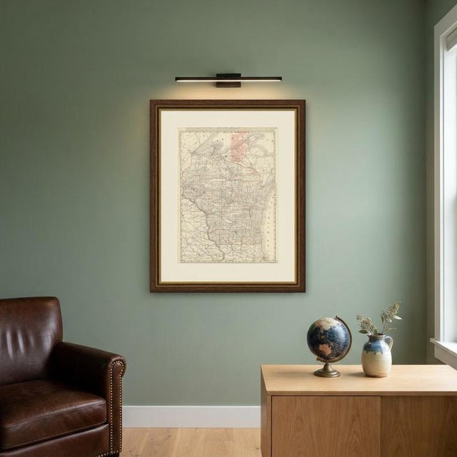 Antique Map of Wisconsin The Badger State by Ran McNally, 1899 For Sale - Image 10 of 12