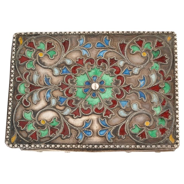 Early 20th Century Antique Greek Civil War Pure Silver Cloisonne Case Engraved Athens Army Day 1946 For Sale - Image 5 of 11