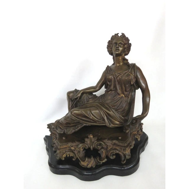 This magnificent Statue is made out of bronze, and it is in good condition. This gorgeous sculpture was crafted in the...