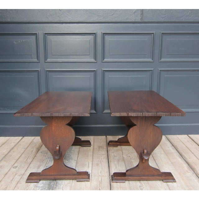 Small Antique Swiss Oak Monastery Tables, Set of 2 For Sale - Image 12 of 18