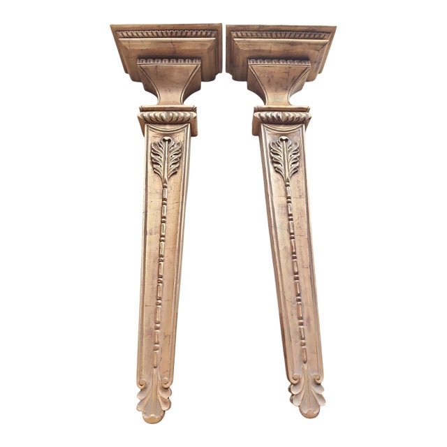 Vintage Pair Louis XVI Style Large Corbels For Sale