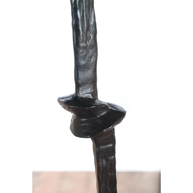 Metal Mid-Century Designer Bronze Floor Lamps - A Pair For Sale - Image 7 of 10