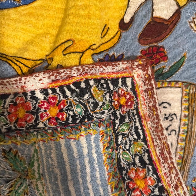 Handmade Persian Pateh Embroidery (Boteh Doozi), Over 500 Hours of Meticulous Work. 110 × 82 Cm (43.3 × 32.3 In). One-of-a-Kind. For Sale - Image 11 of 11