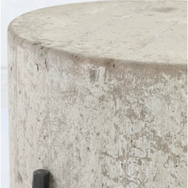Mediterranean Tuscan Cream Round Side Table 15" For Sale - Image 3 of 4