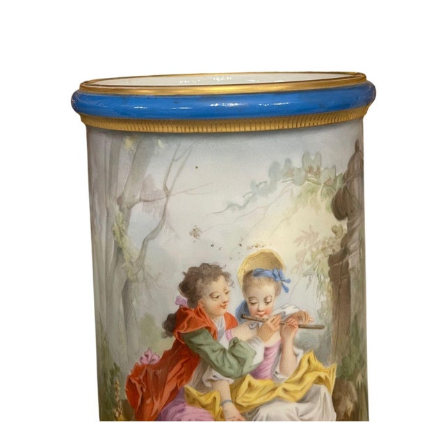 Late 19th Century Pair of French Sèvres Style Porcelain Vases. For Sale - Image 10 of 10