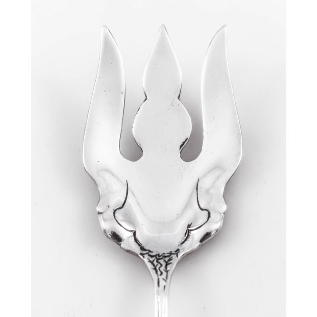 1950s 1950s Juvento Lopez Reyes Sterling Fork and Spoon Set - A Pair For Sale - Image 5 of 6