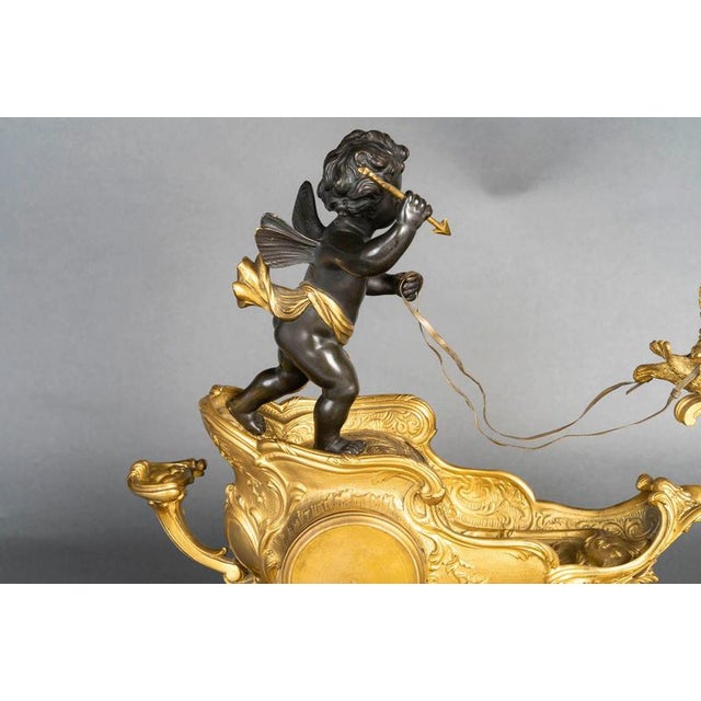 Napoleon III Gilt Bronze Clock, 19th Century For Sale - Image 9 of 10
