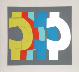 Chryssa, "Series 2", Abstract Screenprint