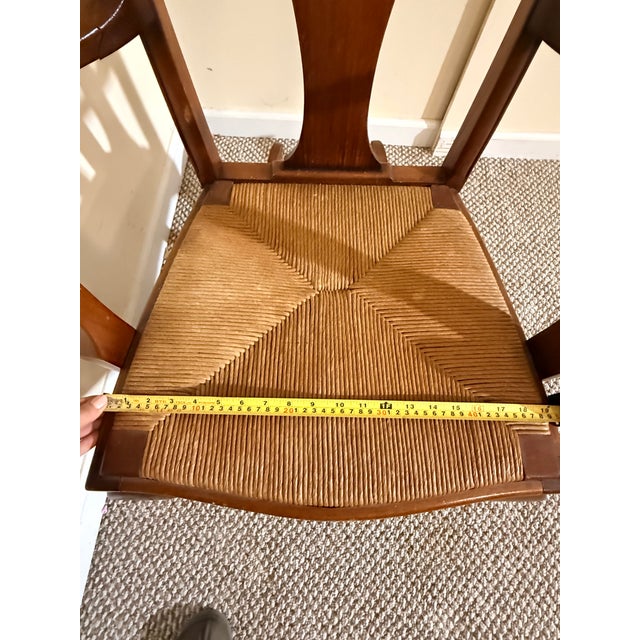 Brown Antique Queen Anne Style Rocking Chair For Sale - Image 8 of 9