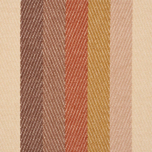 Traditional Sample - Schumacher Dancing Stripe Fabric In Cedar For Sale - Image 3 of 5