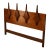 Specialty Woodcraft Sculpted Diamond Vintage Mid Century Modern Queen Headboard C. 1960s For Sale