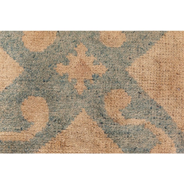 Textile Doris Leslie Blau Vintage Chinese Art Deco Rug in Celadon and Ivory For Sale - Image 7 of 9
