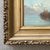 19th Century Antique Continental Mountainous Riverscape With Island and Boat, Oil on Board For Sale - Image 5 of 10