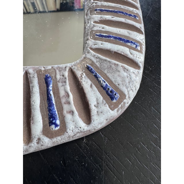 Vintage Ceramic Mirror, 1950s For Sale - Image 3 of 7