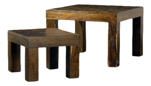 Two Rosewood Nesting Tables, Don Shoemaker - Pair