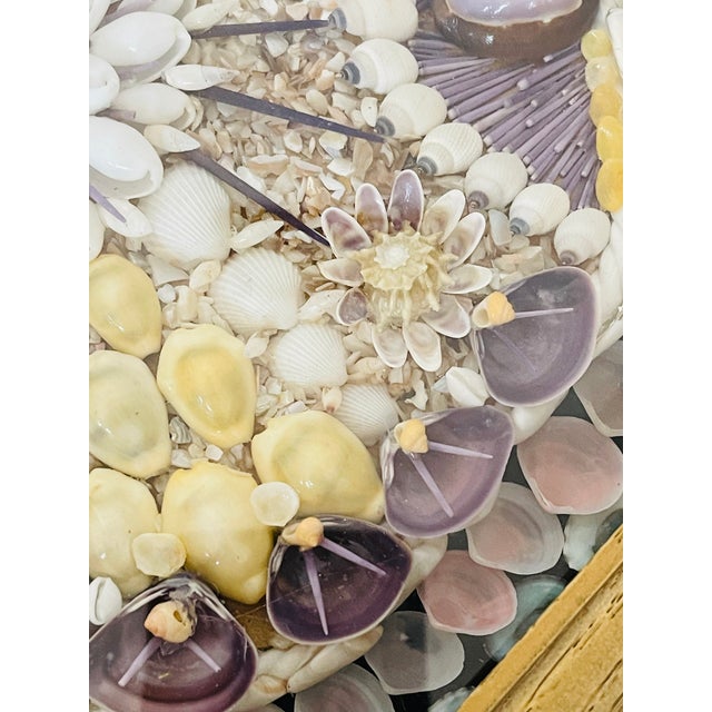 Vintage Sailors Valentines Sea Shells Octagonal For Sale - Image 4 of 5