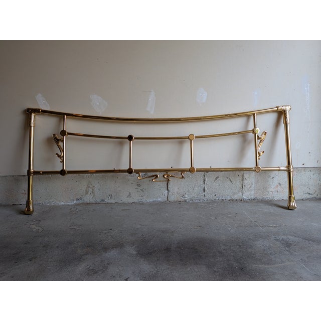 Late 20th Century Art Nouveau King Brass Bed Frame by Elliott's Designs For Sale - Image 4 of 18