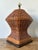 Vintage Boho Monumental Woven Rattan Lamp For Sale In West Palm - Image 6 of 12