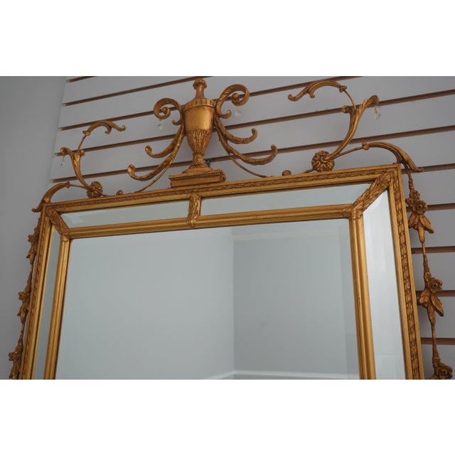 Traditional Carvers Guild Adam Style Gold Frame Mirror For Sale - Image 3 of 12