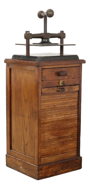 Small Oak Shutter Cabinet