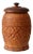 Vintage Hand Carved Floral Wood Jar For Sale