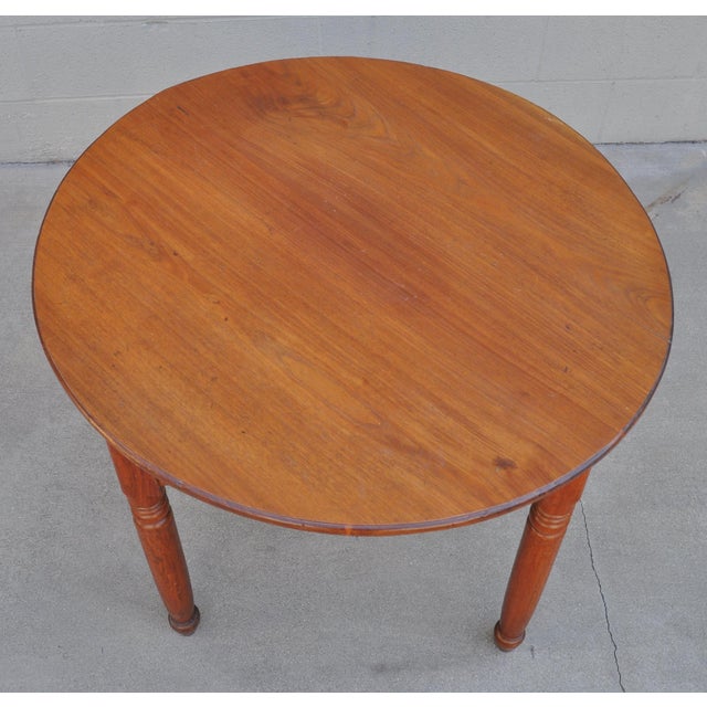 Antique Round Wood Side Table Chairish